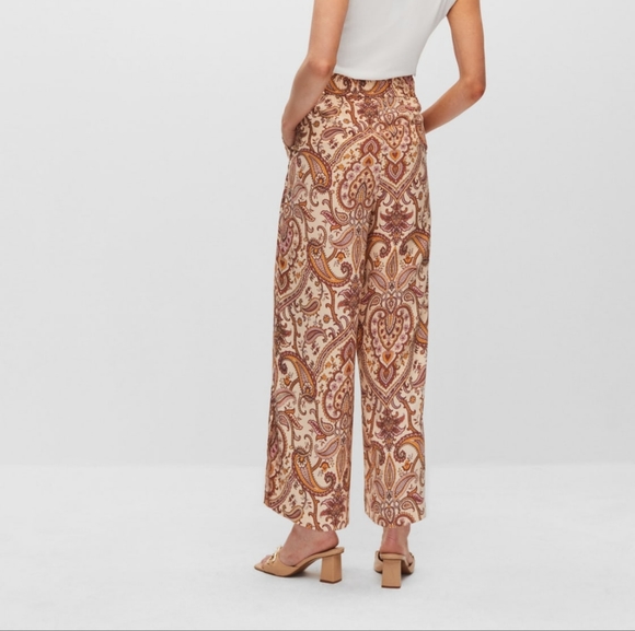 MELANIE LYNE Paisley Print Wide Leg Pants brand new with tags. - Picture 3 of 10